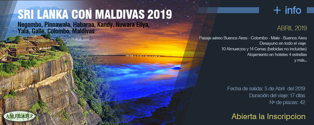 Sri Lanka con Maldivas 2019